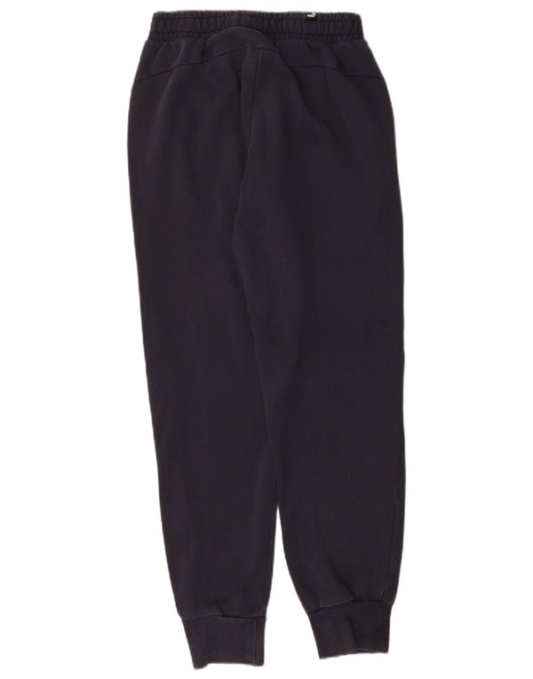 PUMA Mens Tracksuit Trousers Joggers Small  Navy Blue Cotton