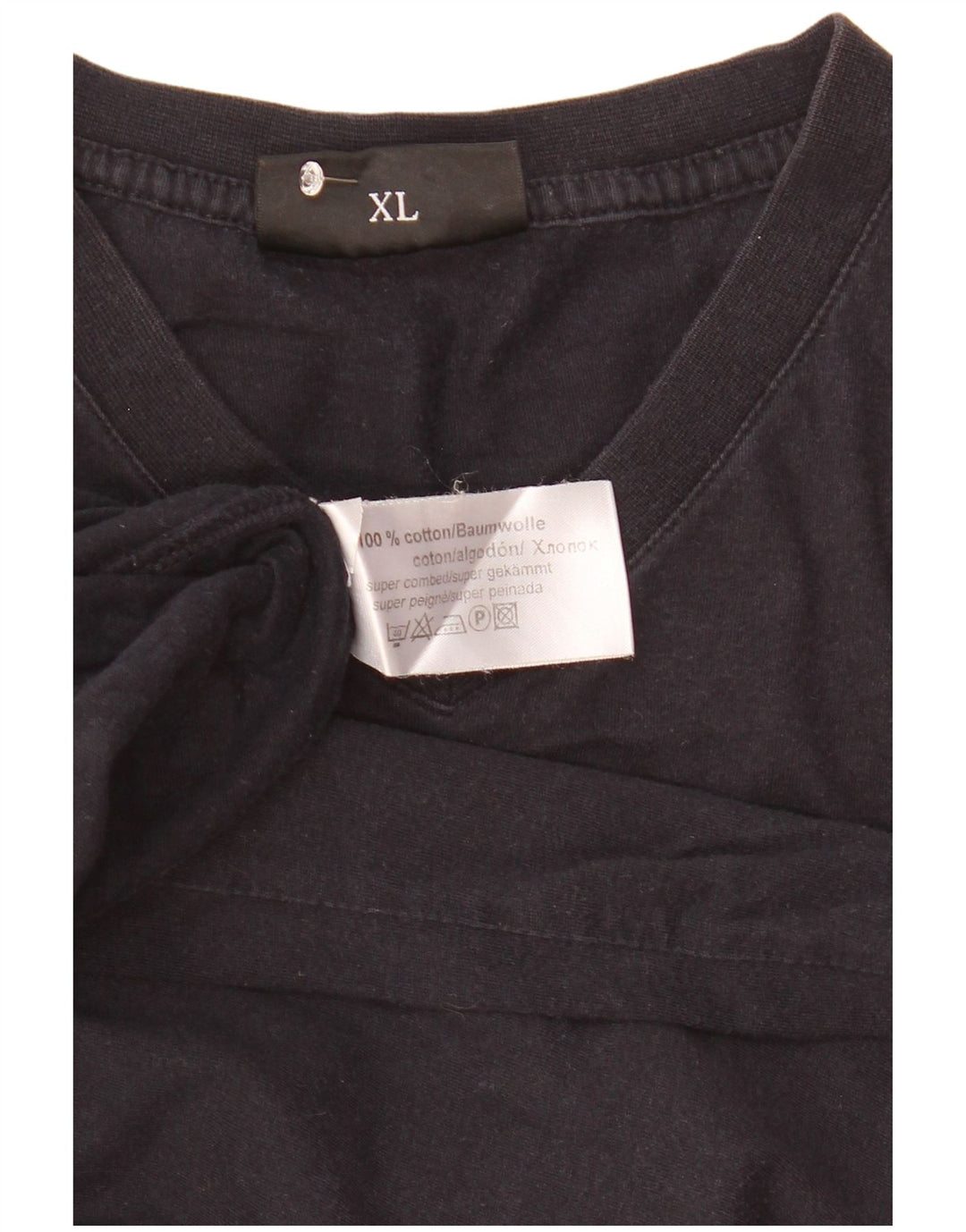 Hugo Boss Mens T-Shirt Top XL Navy Blue Cotton