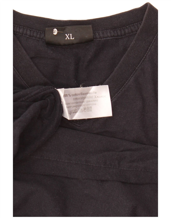 Hugo Boss Mens T-Shirt Top XL Navy Blue Cotton