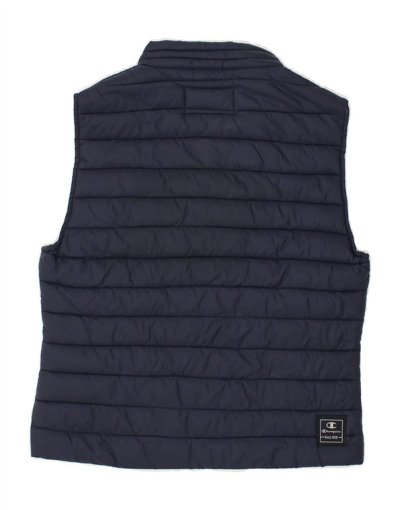 CHAMPION Boys Padded Gilet 11-12 Years Large Navy Blue Polyamide | Vintage Champion | Thrift | Second-Hand Champion | Used Clothing | Messina Hembry 