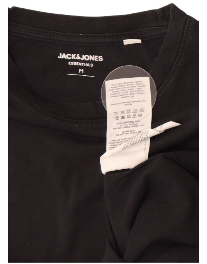 Jack & Jones Womens T-Shirt Top UK 12 Medium Black Cotton