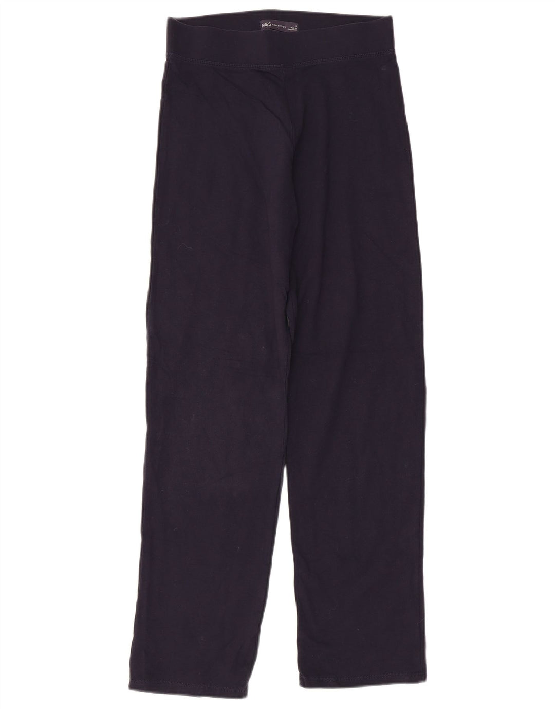 Marks & Spencer Womens Tracksuit Trousers UK 8 Small  Navy Blue Cotton