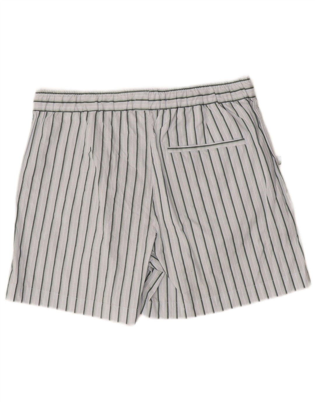 Zara Mens Chino Shorts Large W32 Blue Striped Cotton