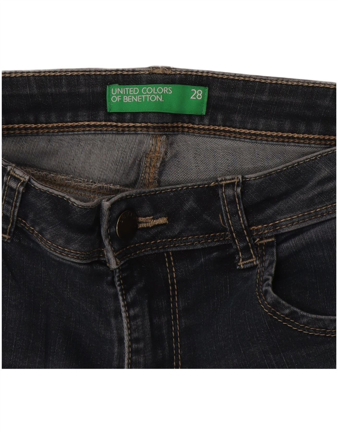 Benetton Womens Bootcut Skinny Jeans W28 L32 Blue