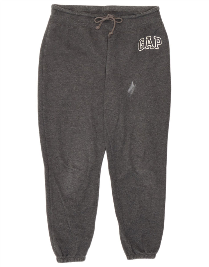 Gap Womens Graphic Tracksuit Trousers Joggers UK 14 Medium  Grey Cotton