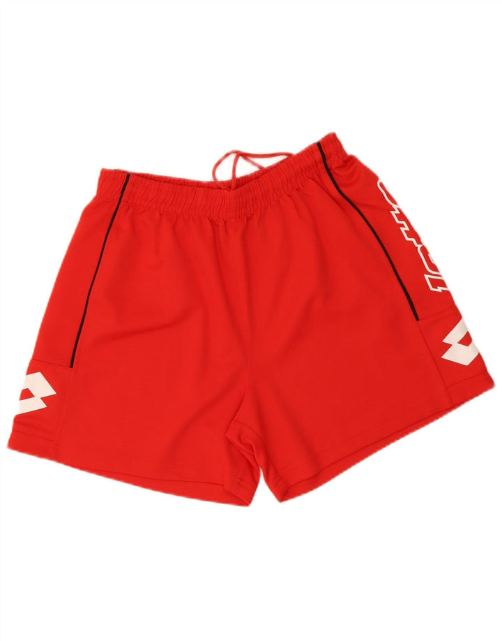 Lotto Mens Graphic Sport Shorts Small  Red