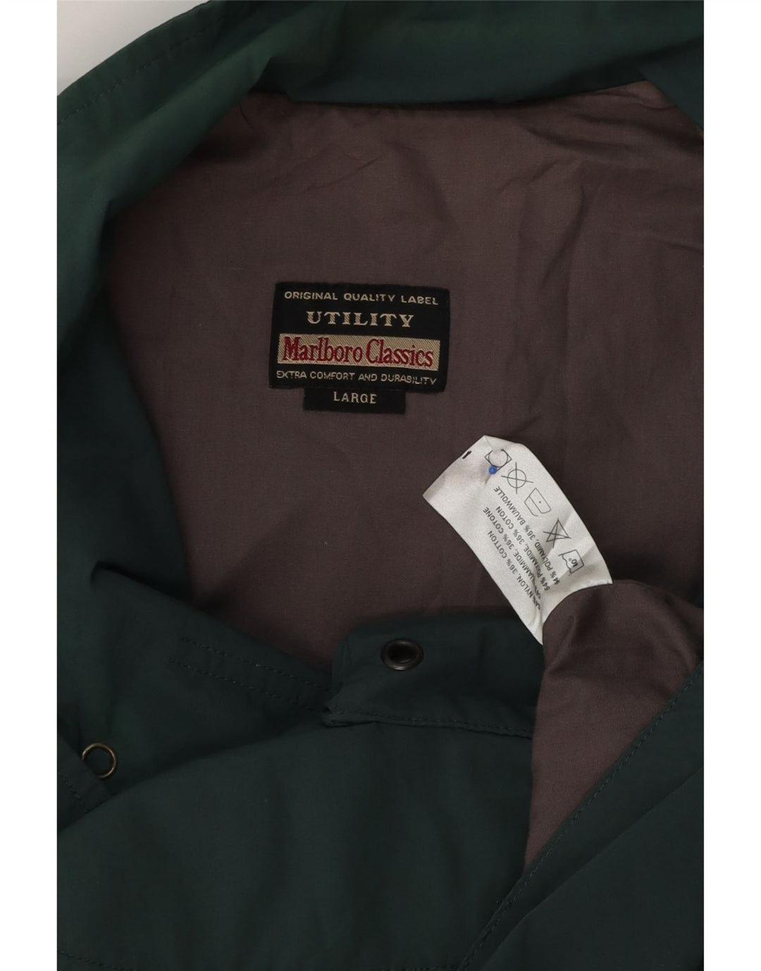 Marlboro Classics Mens Utility Gilet UK 40 Large Green Polyester