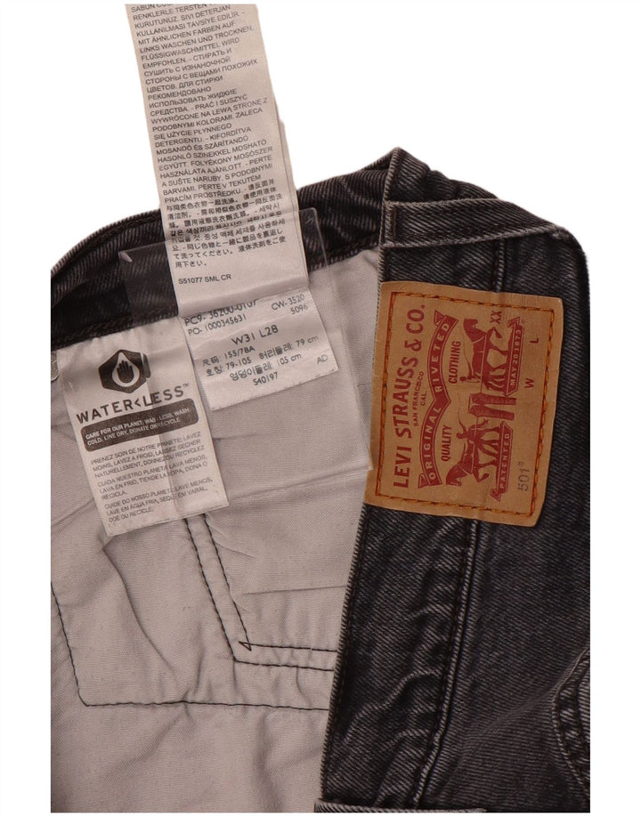 LEVI'S Mens 501 Straight Jeans W31 L28 Grey Cotton