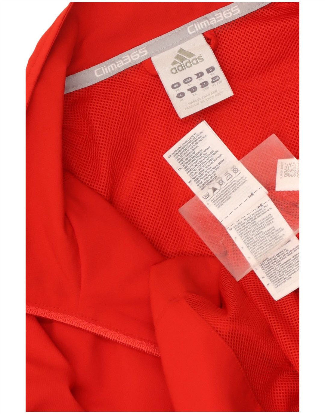 Adidas Mens Clima 365 Tracksuit Top Jacket XL Red Colourblock Polyester