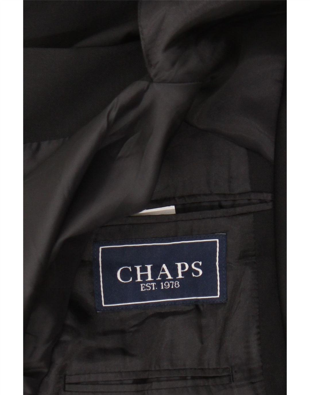 Chaps Mens 2 Button Blazer Jacket UK 38 Medium Black Wool