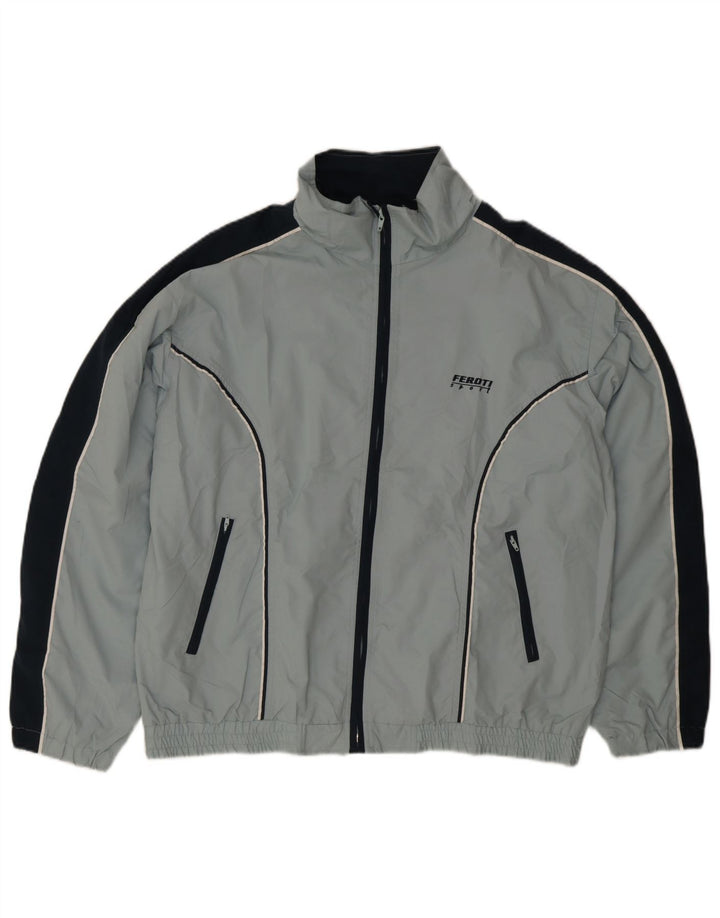 Feroti Mens Windbreaker Jacket UK 42 XL Blue Colourblock Polyester