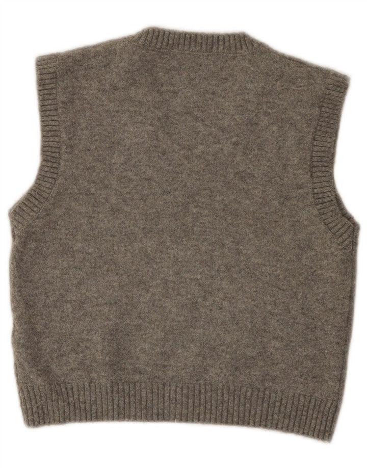 Zara Womens Vest Tank Top UK 10 Small Grey Polyester