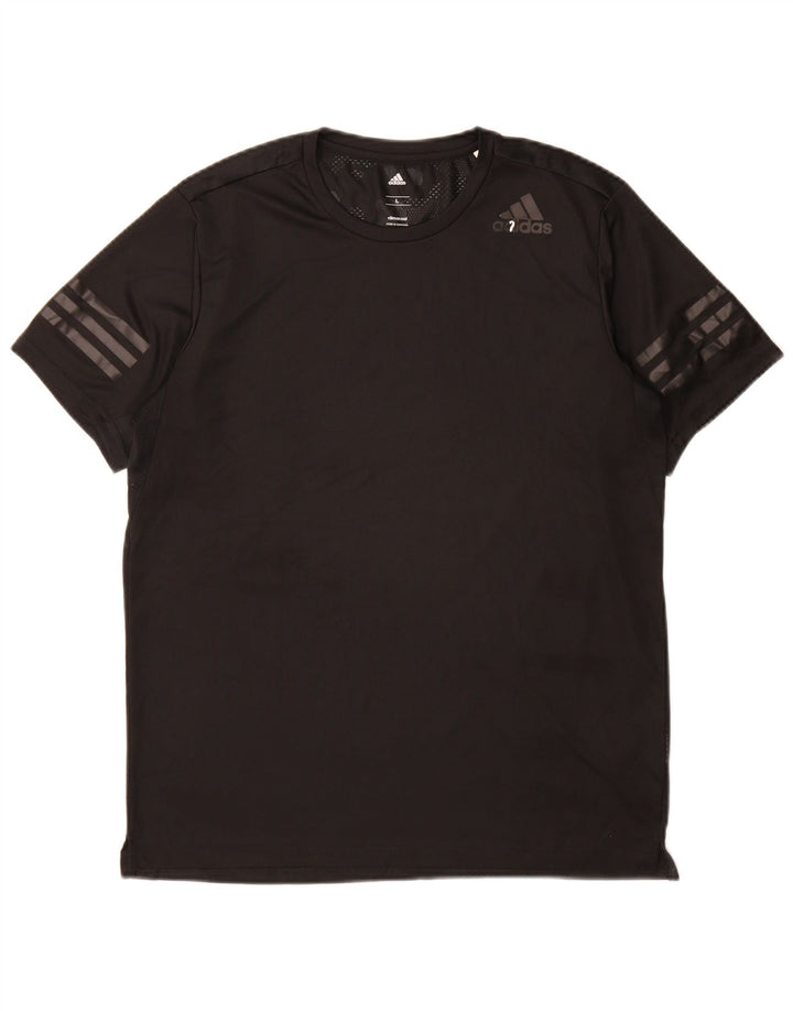 Adidas Mens Climacool T-Shirt Top Large Black Polyester