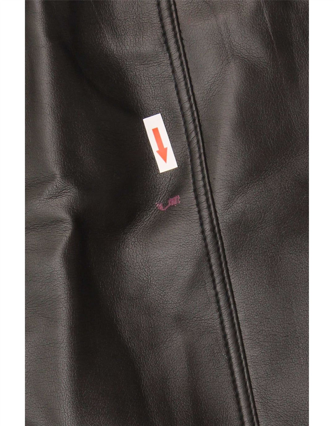 Vintage Womens Mini Leather Skirt Large W34 Black