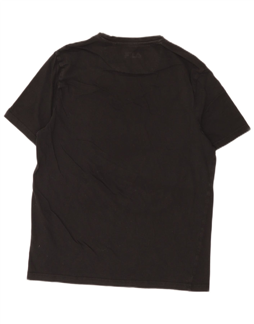 Fila Mens Graphic T-Shirt Top Medium Black Cotton