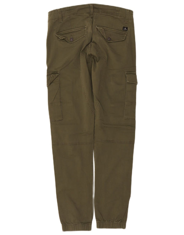 Jack & Jones Mens Paul Tapered Joggers Cargo Trousers W30 L32 Khaki Cotton