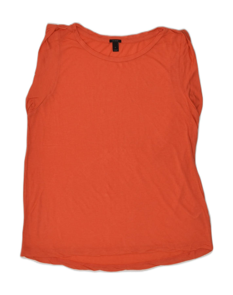 J. CREW Womens T-Shirt Top UK 10 Small Orange Viscose | Vintage J. Crew | Thrift | Second-Hand J. Crew | Used Clothing | Messina Hembry 