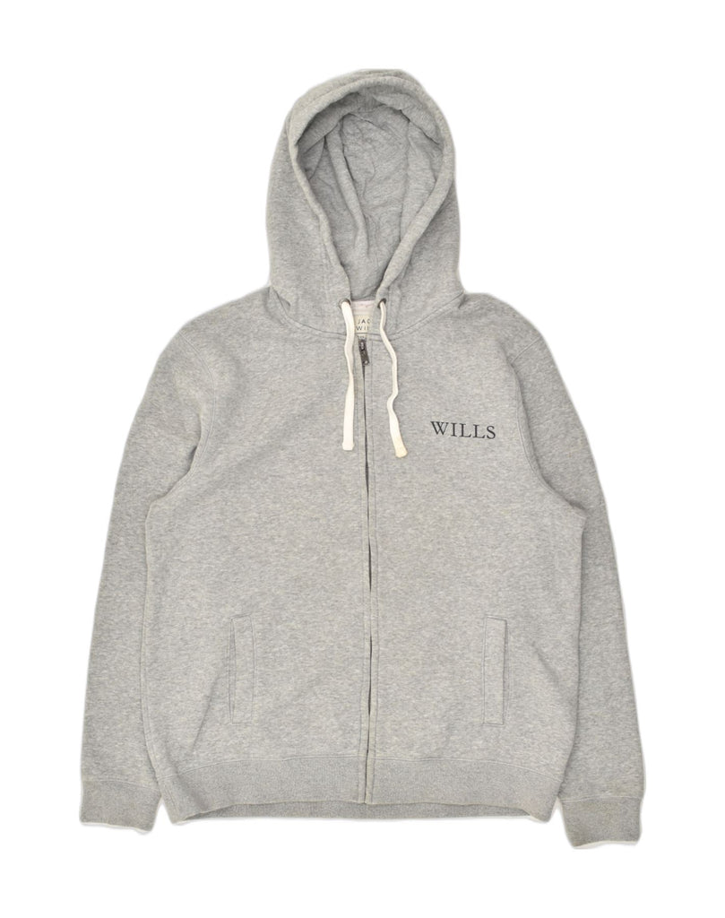 JACK WILLS Mens Zip Hoodie Sweater Large Grey Cotton | Vintage Jack Wills | Thrift | Second-Hand Jack Wills | Used Clothing | Messina Hembry 