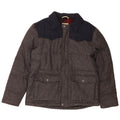 Marks & Spencer Mens Padded Jacket UK 41 Large Grey Colourblock Wool