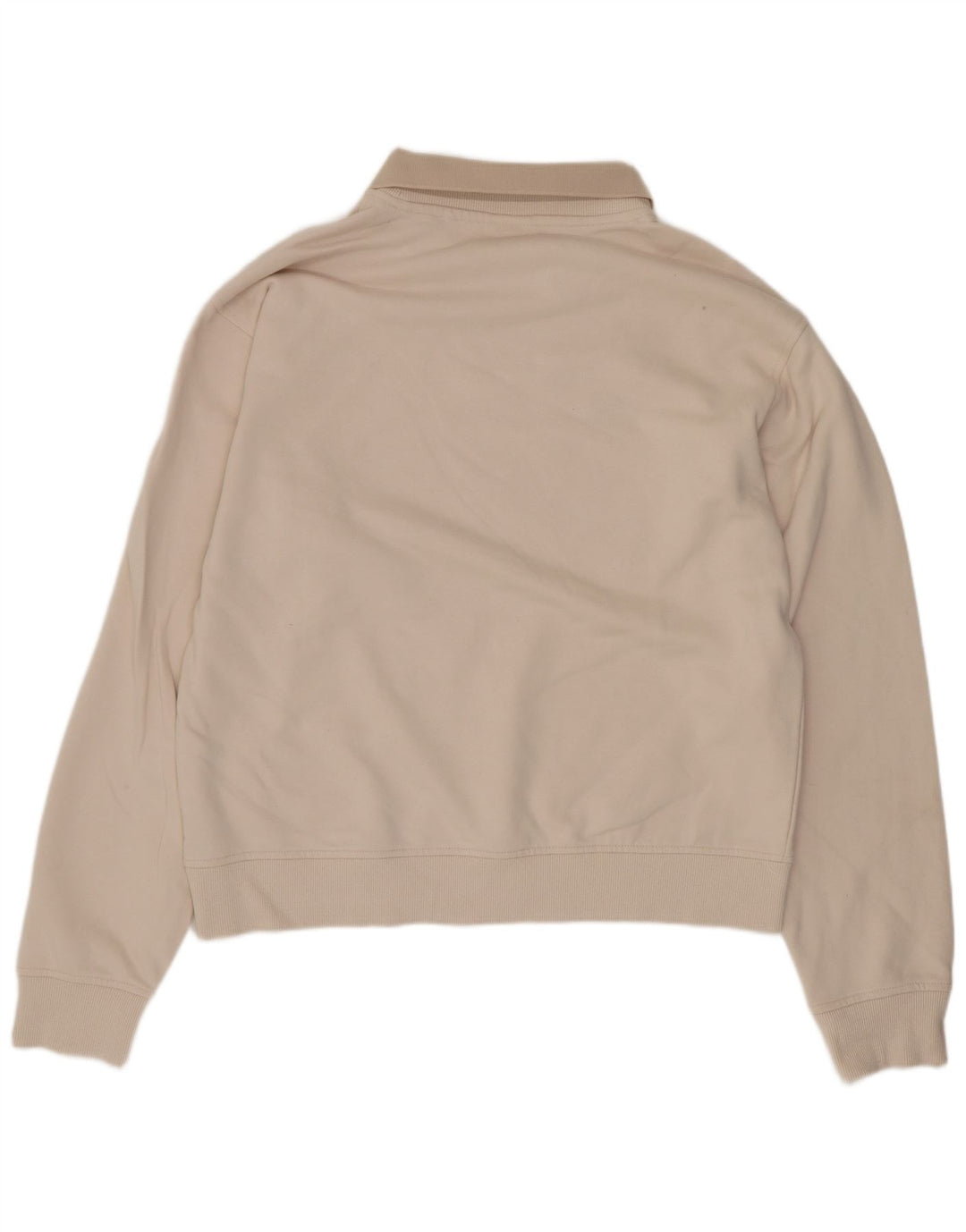 Umbro Mens Polo Neck Sweatshirt Jumper Medium Beige Colourblock Cotton