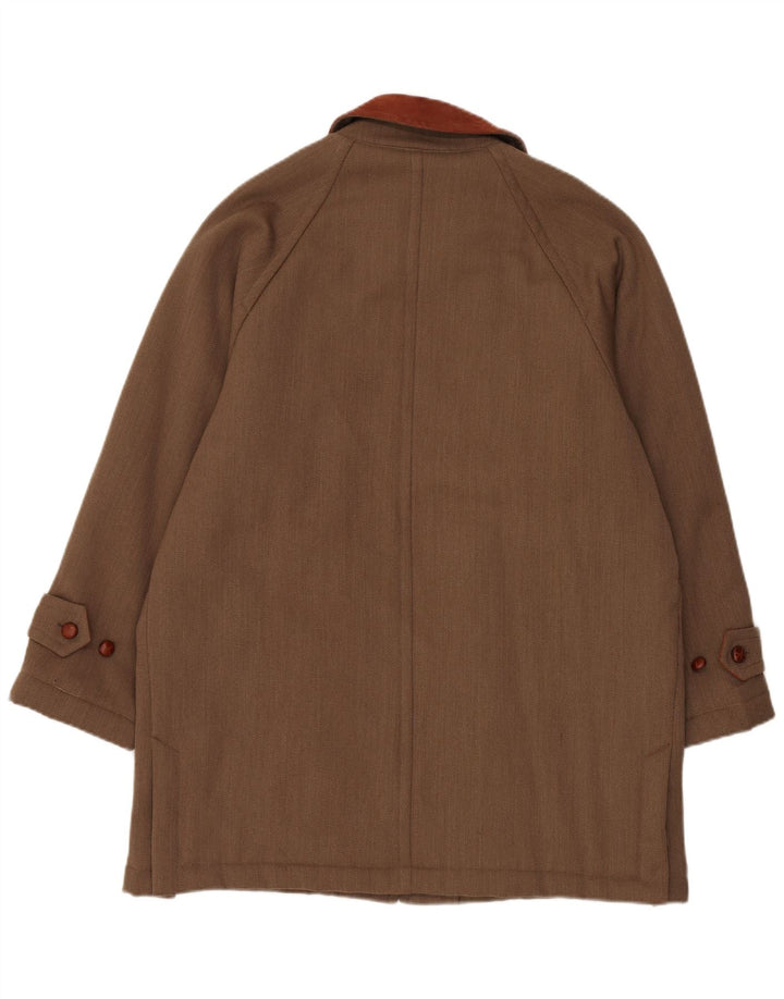Brooksfield Mens Overcoat IT 50 Large Brown Colourblock