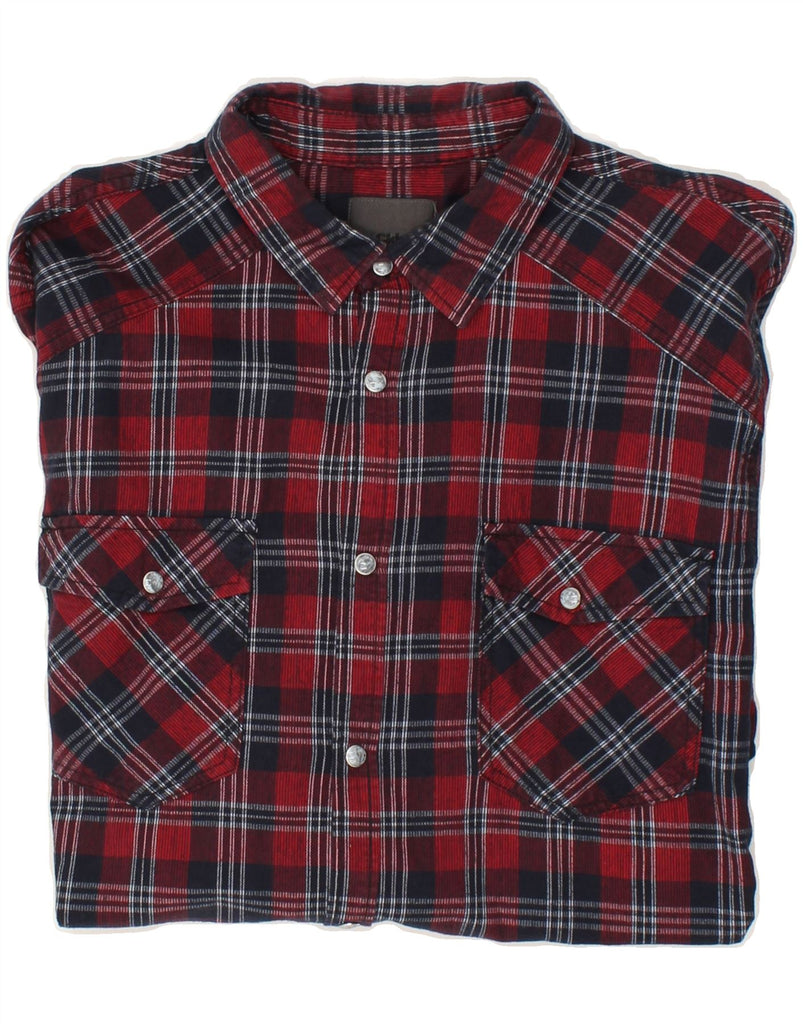 C&A Mens Shirt XL Red Check Cotton | Vintage C&A | Thrift | Second-Hand C&A | Used Clothing | Messina Hembry 