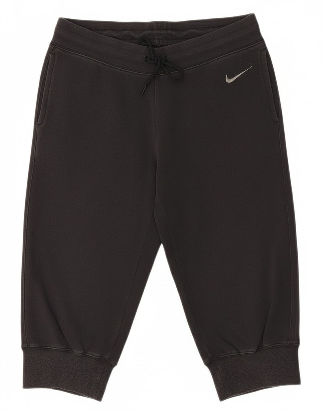 NIKE Womens Bermuda Sport Shorts UK 12 Medium  Black Cotton