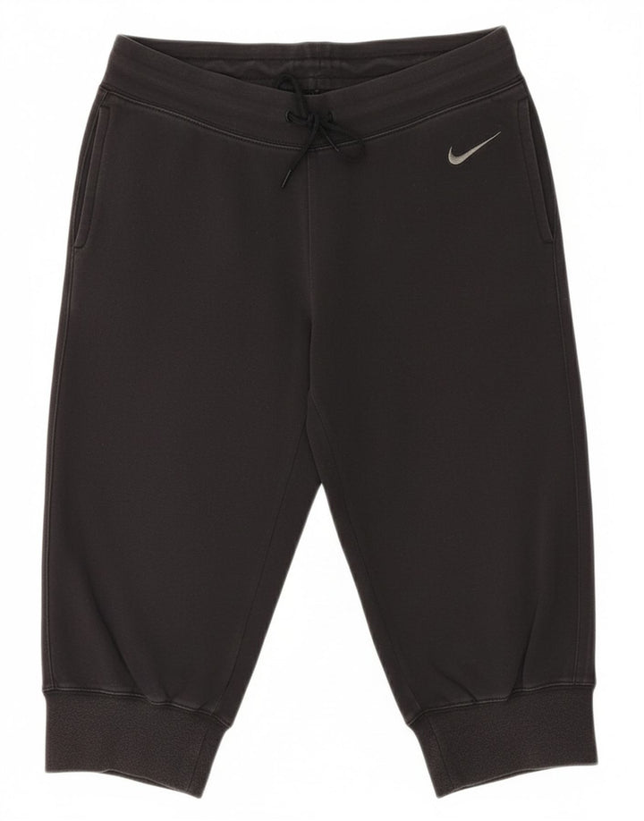 NIKE Womens Bermuda Sport Shorts UK 12 Medium  Black Cotton