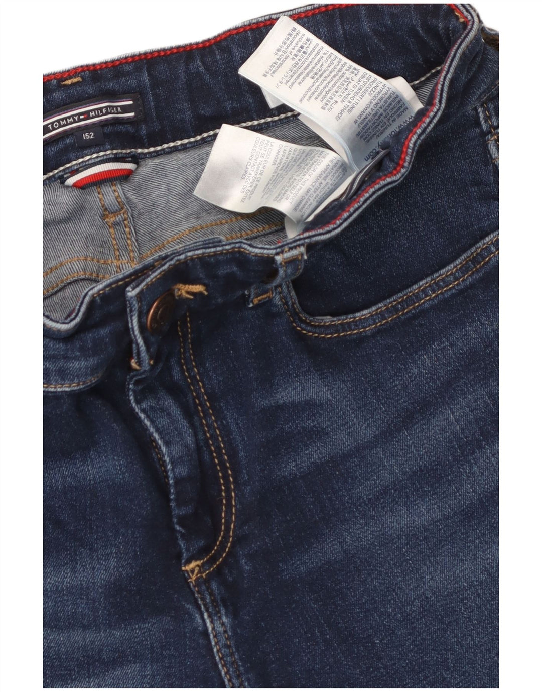 TOMMY HILFIGER Boys Slim Jeans 11-12 Years W28 L27 Blue Cotton