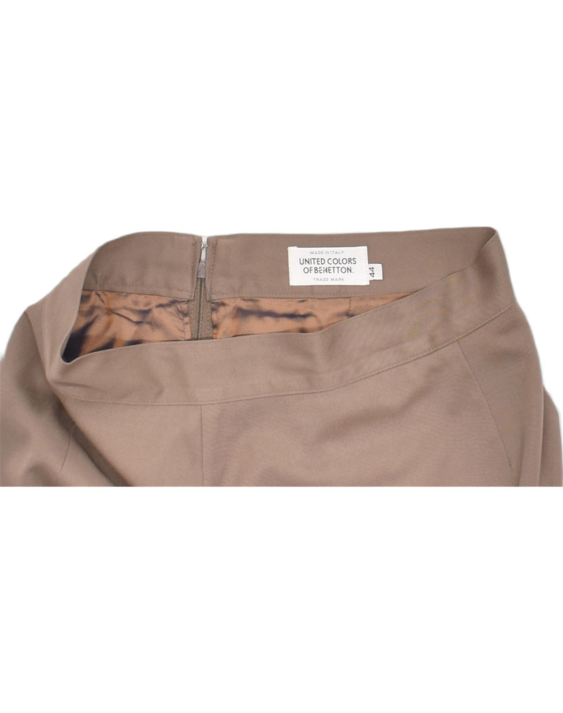 UNITED COLORS OF BENETTON Womens Pencil Skirt IT 44 Medium W28 Brown | Vintage | Thrift | Second-Hand | Used Clothing | Messina Hembry 