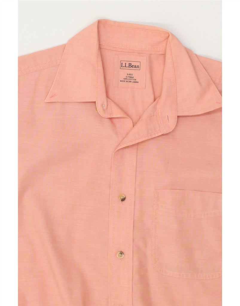 L.L.BEAN Mens Short Sleeve Shirt Small Pink Cotton | Vintage L.L.Bean | Thrift | Second-Hand L.L.Bean | Used Clothing | Messina Hembry 