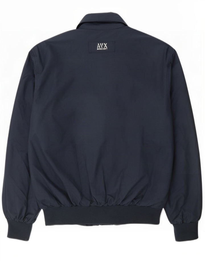 Avirex Mens Bomber Jacket UK 44 2XL Navy Blue Polyester