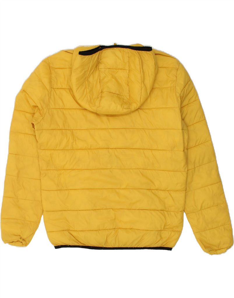 JACK & JONES Mens Hooded Padded Jacket UK 38 Medium Yellow | Vintage Jack & Jones | Thrift | Second-Hand Jack & Jones | Used Clothing | Messina Hembry 