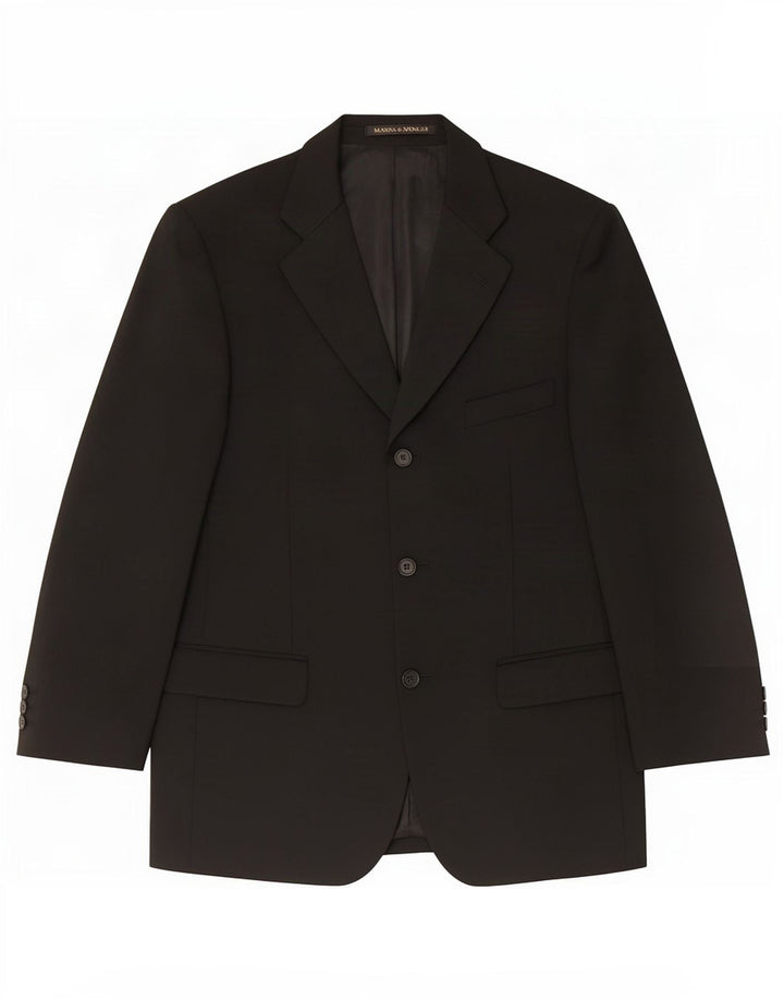 Marks & Spencer Mens St. Michael 3 Button Blazer Jacket UK 40 Medium Black