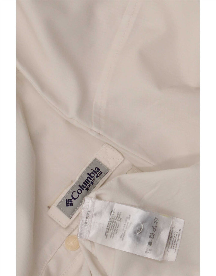 Columbia Mens Shirt Medium White Polyester