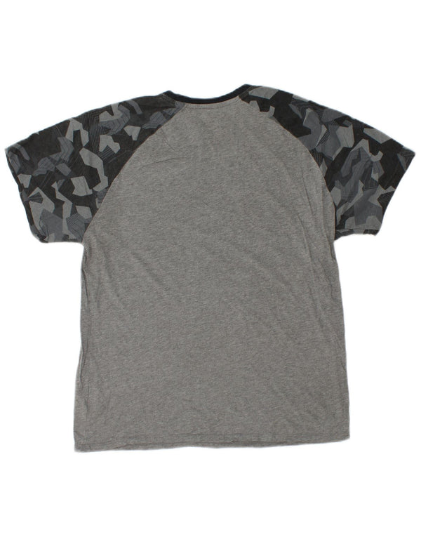 Nike Boys Athletic Cut T-Shirt Top 12-13 Years Large Grey Camouflage Cotton