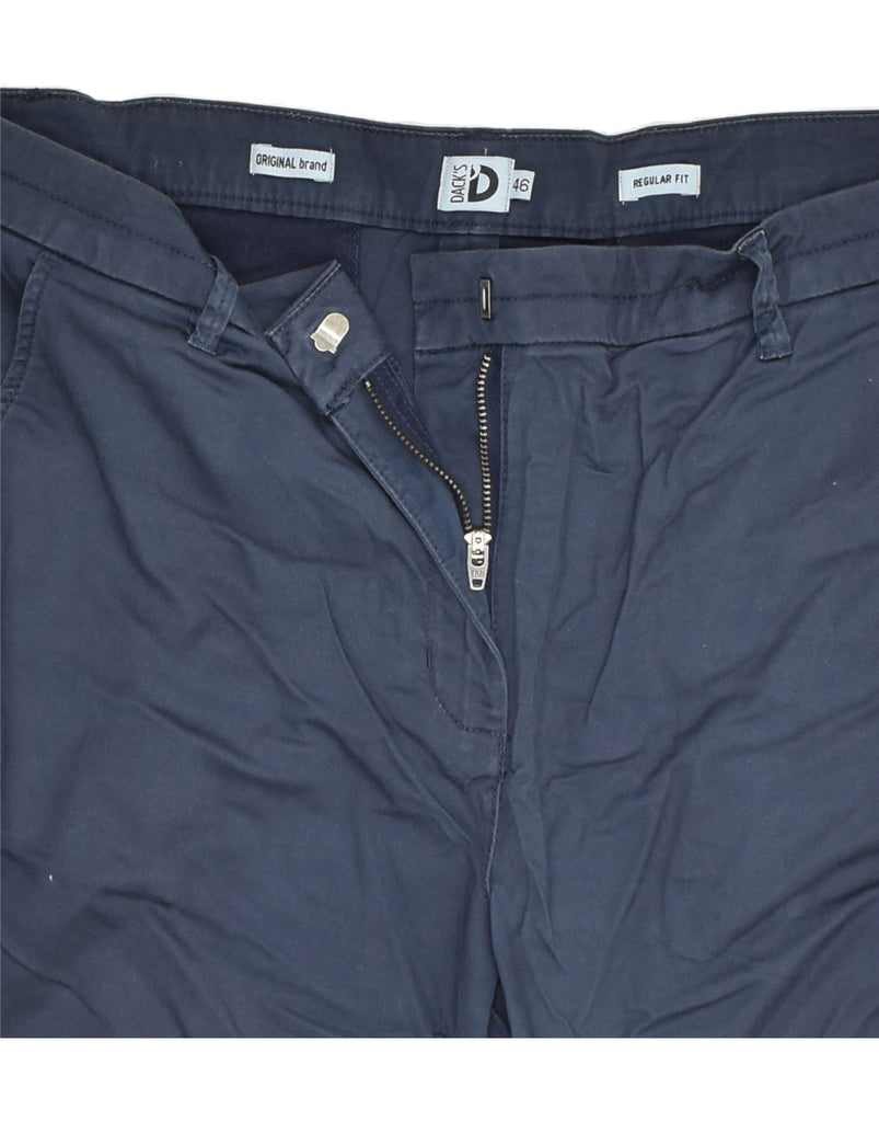 DACK'S Womens Regular Fit Chino Shorts IT 46 Large W34 Navy Blue Cotton | Vintage Dack's | Thrift | Second-Hand Dack's | Used Clothing | Messina Hembry 