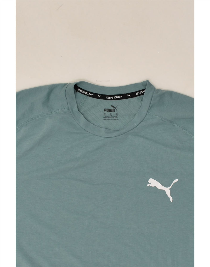 PUMA Mens Graphic T-Shirt Top XL Blue | Vintage Puma | Thrift | Second-Hand Puma | Used Clothing | Messina Hembry 