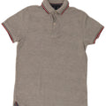 TOMMY HILFIGER Mens Polo Shirt Small Grey Cotton