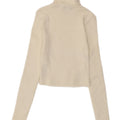 Zara Womens Crop Roll Neck Jumper Sweater UK 12 Medium White Viscose