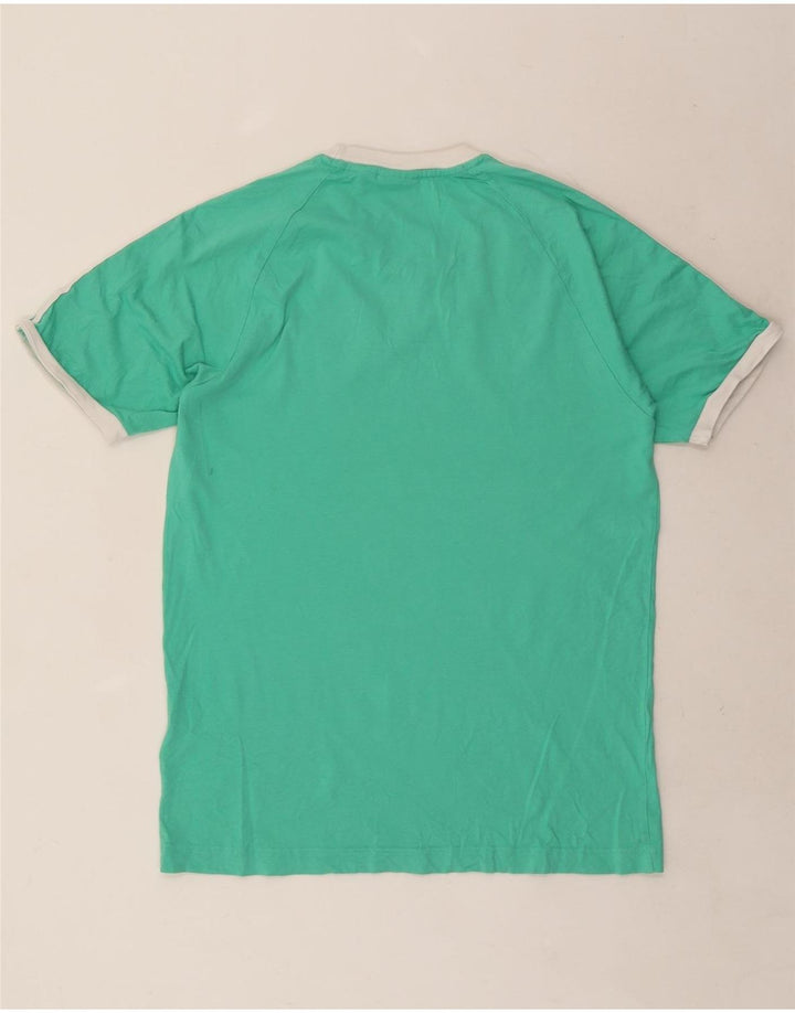 Adidas Mens T-Shirt Top Medium Turquoise Cotton