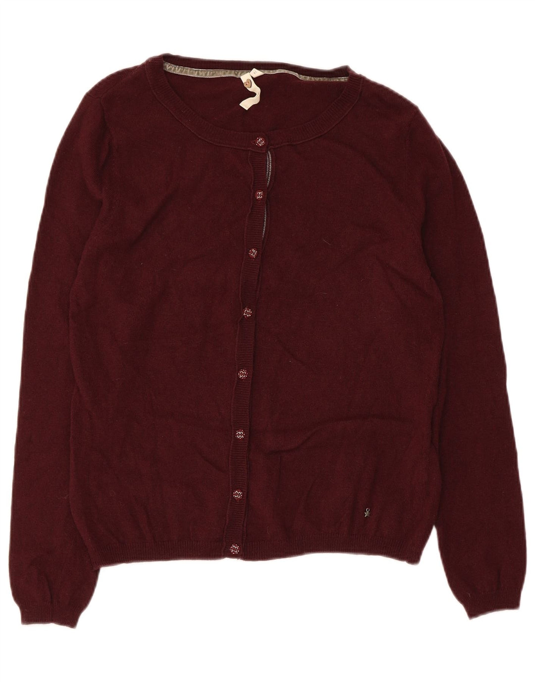 WHITE STUFF Womens Cardigan Sweater UK 14 Medium Maroon Viscose