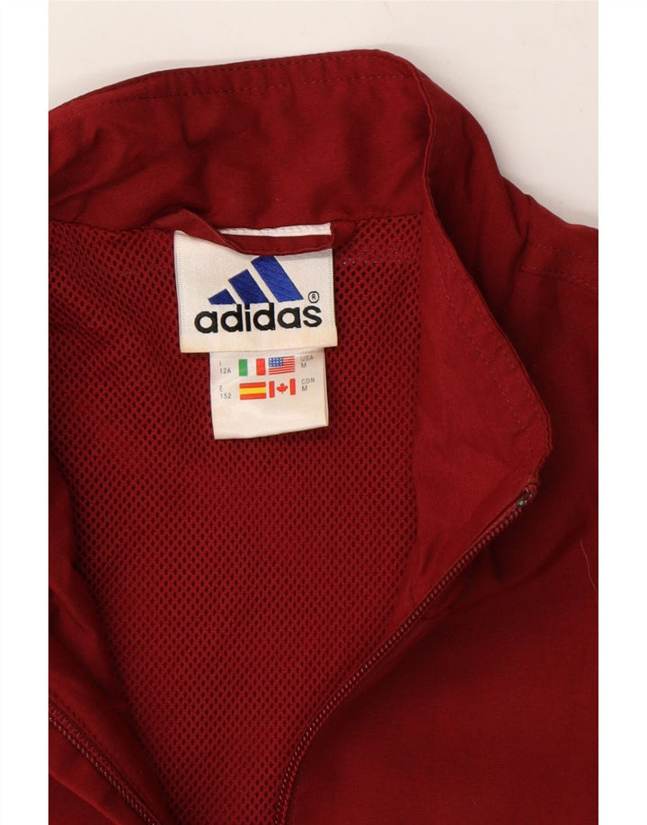 ADIDAS Girls Tracksuit Top Jacket 11-12 Years Burgundy Polyester Vintage Adidas and Second-Hand Adidas from Messina Hembry 