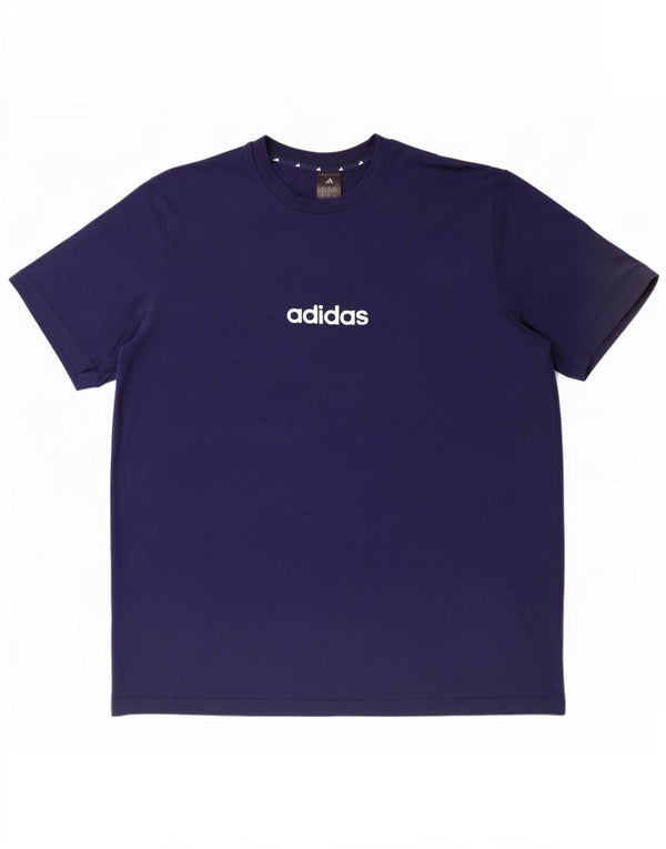Adidas Mens Graphic T-Shirt Top XL Navy Blue Cotton