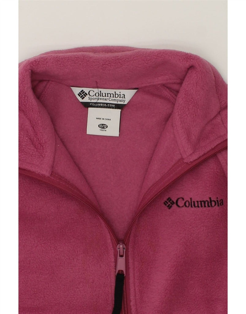 COLUMBIA Girls Fleece Jacket 10-11 Years Pink Polyester | Vintage Columbia | Thrift | Second-Hand Columbia | Used Clothing | Messina Hembry 