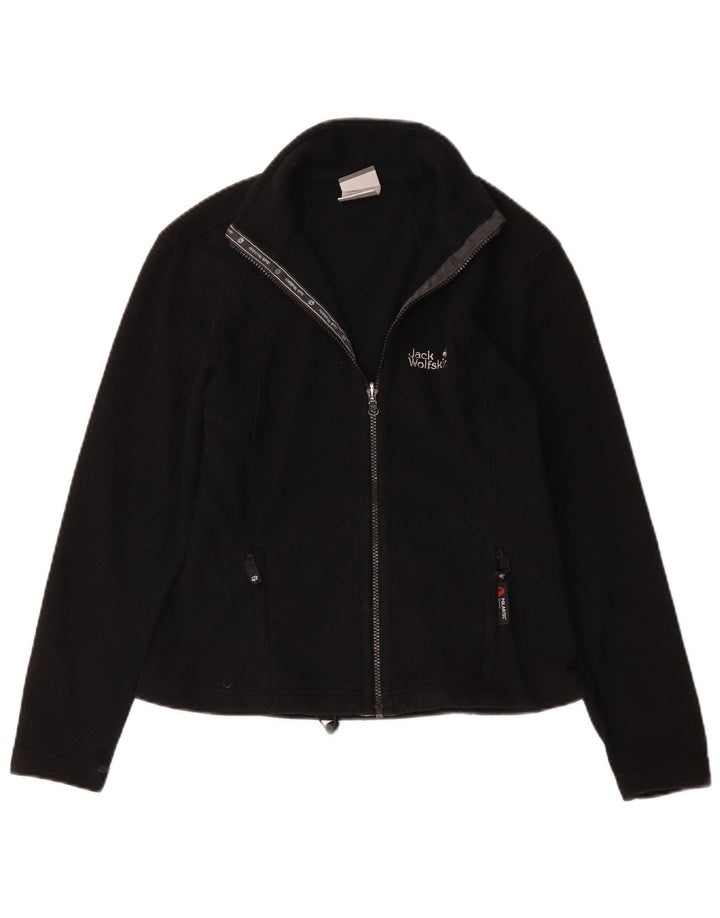 Jack Wolfskin Womens Fleece Jacket UK 10 Small Black Polyester