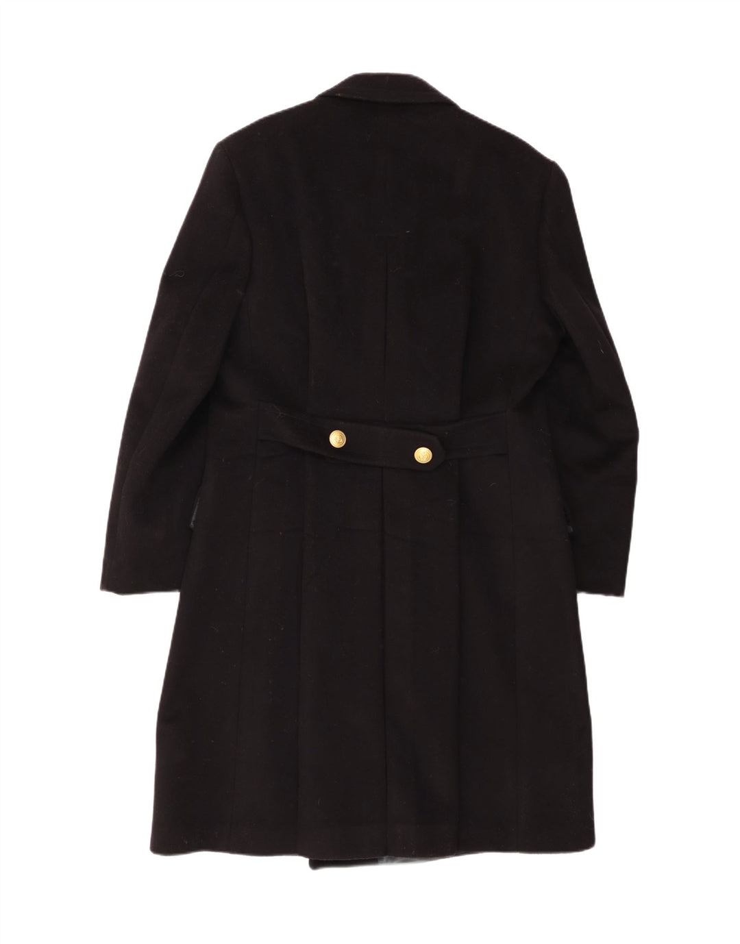 Vintage Womens Double Breasted Coat IT 52 2XL Black Classic