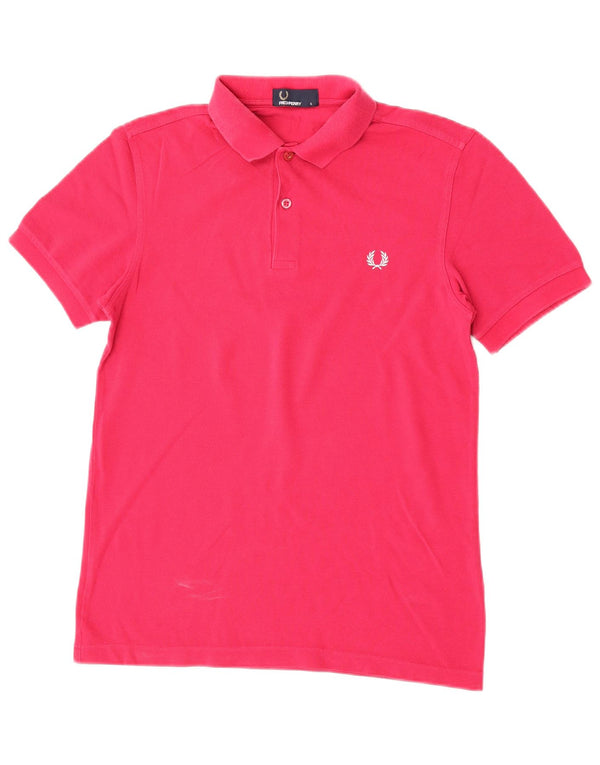 Fred Perry Womens Polo Shirt UK 10 Small Pink
