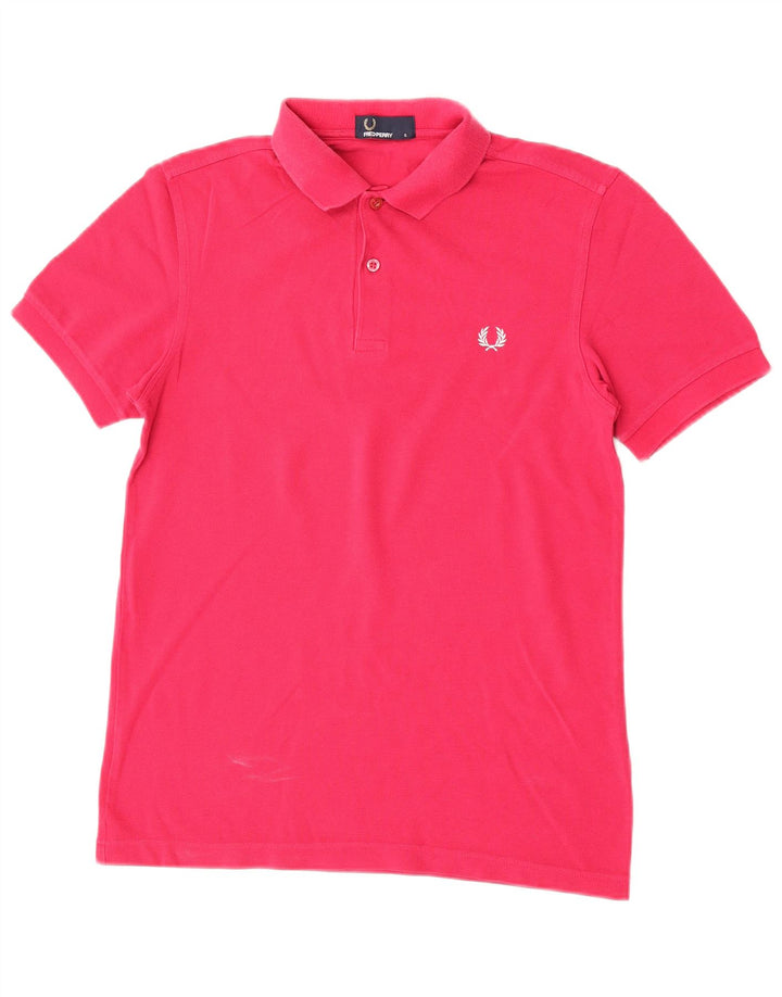 Fred Perry Womens Polo Shirt UK 10 Small Pink