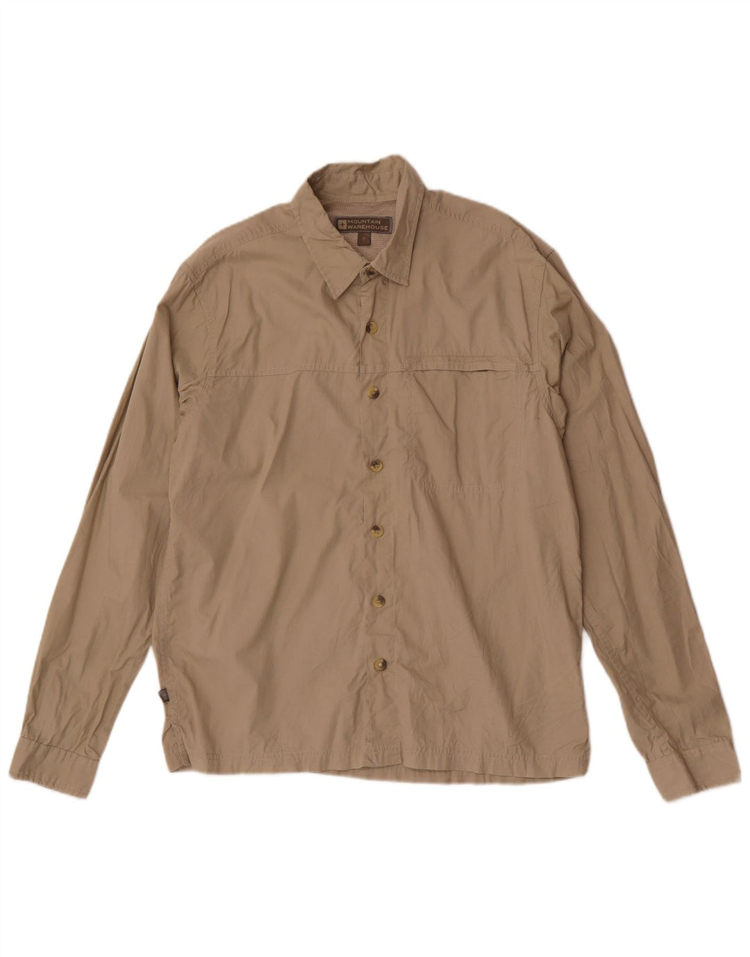 Mountain Warehouse Mens Regular Fit Shirt Medium Khaki Cotton
